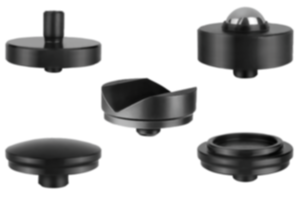 Screw rest inserts spherical, centring disc, prism, locating pin, revolving ball Screw rest inserts spherical, centring disc, prism, locating pin, revolving ball