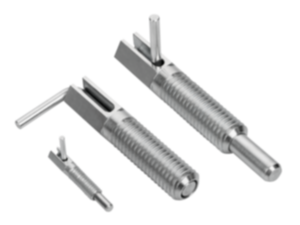 Indexing plungers, steel with draw hook - inch Indexing plungers, steel with draw hook - inch