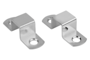 Sluitplaten staal of messing voor grendel met terugstelveer Sluitplaten staal of messing voor grendel met terugstelveer