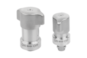 Goupilles d’arrêt en inox, rétractables, modèle lourd avec bouton rotatif et tête rotative en inox Goupilles d’arrêt en inox, rétractables, modèle lourd avec bouton rotatif et tête rotative en inox