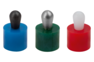 Verende zij-aandrukstukken met kunststofveer Verende zij-aandrukstukken met kunststofveer