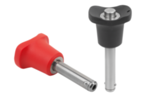 Goupille d'arrêt avec poignée en plastique et résistance élevée au cisaillement Goupille d'arrêt avec poignée en plastique et résistance élevée au cisaillement
