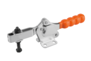 Snelspanner horizontaal met horizontale voet en verstelbare aandrukspindel Snelspanner horizontaal met horizontale voet en verstelbare aandrukspindel