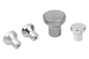 Boutons champignon avec taraudage, en acier, inox ou aluminium Boutons champignon avec taraudage, en acier, inox ou aluminium