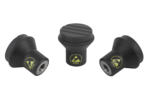 Bouton champignon antistatique avec taraudage Bouton champignon antistatique avec taraudage
