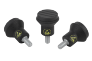 Bouton champignon antistatique avec vis Bouton champignon antistatique avec vis
