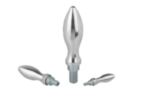 Handgrepen draaibaar zoals DIN 98 vorm E, uit aluminium Handgrepen draaibaar zoals DIN 98 vorm E, uit aluminium
