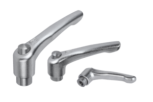 Klemhefboom rvs met inwendige draad en beschermkap, schroefdraadinsert rvs Klemhefboom rvs met inwendige draad en beschermkap, schroefdraadinsert rvs