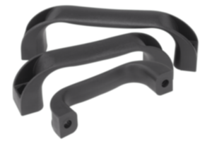 Pull handles, high temperature resistant plastic, mounted from front or rear Pull handles, high temperature resistant plastic, mounted from front or rear