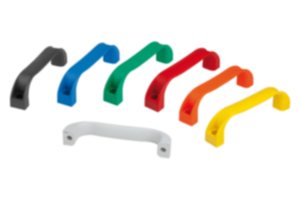 Pull handles, plastic, mounted from front or rear Pull handles, plastic, mounted from front or rear