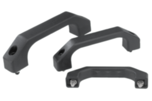 Pull handles, plastic, slanted both sides Pull handles, plastic, slanted both sides