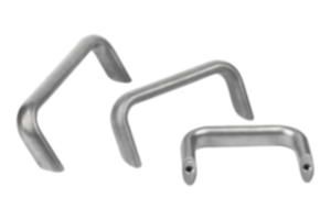 Pull handles, stainless steel, oval oblique Pull handles, stainless steel, oval oblique