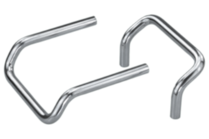 Pull handles, round steel, angled Pull handles, round steel, angled