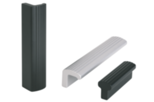 Profielgrepen aluminium gekarteld Profielgrepen aluminium gekarteld