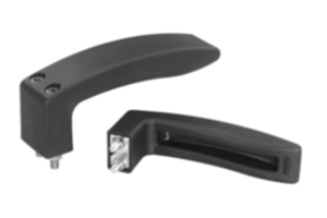 Pull handles, plastic, fastened from one side Pull handles, plastic, fastened from one side