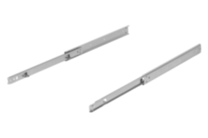 Telescooprails staal voor bovenop-montage, gedeeltelijk uittrekbaar aan beide zijden, draagkracht tot 35 kg Telescooprails staal voor bovenop-montage, gedeeltelijk uittrekbaar aan beide zijden, draagkracht tot 35 kg