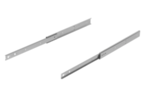 Telescooprails staal voor zijmontage, gedeeltelijk uittrekbaar, draagkracht tot 50 kg Telescooprails staal voor zijmontage, gedeeltelijk uittrekbaar, draagkracht tot 50 kg