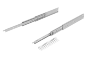 Telescooprails staal voor zijmontage, over-uittrekbaar, draagkracht tot 68 kg Telescooprails staal voor zijmontage, over-uittrekbaar, draagkracht tot 68 kg