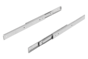Telescooprails rvs voor zijmontage, volledig uittrekbaar, draagkracht tot 80 kg Telescooprails rvs voor zijmontage, volledig uittrekbaar, draagkracht tot 80 kg