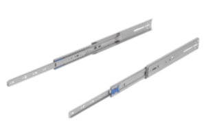 Telescooprails staal voor zijmontage, over-uittrekbaar, draagkracht tot 82 kg Telescooprails staal voor zijmontage, over-uittrekbaar, draagkracht tot 82 kg
