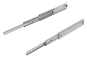Telescooprails staal voor zijmontage, over-uittrekbaar, draagkracht tot 160 kg Telescooprails staal voor zijmontage, over-uittrekbaar, draagkracht tot 160 kg