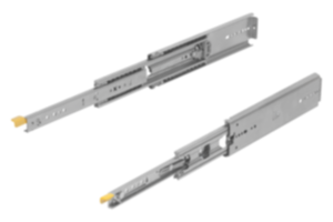 Telescooprails staal voor zijmontage, volledig uittrekbaar, draagkracht tot 272 kg Telescooprails staal voor zijmontage, volledig uittrekbaar, draagkracht tot 272 kg
