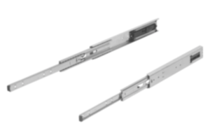 Telescooprails staal voor zijmontage, volledig uittrekbaar, draagkracht tot 55 kg Telescooprails staal voor zijmontage, volledig uittrekbaar, draagkracht tot 55 kg