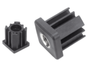 Tube inserts square with tapped bush  Tube inserts square with tapped bush