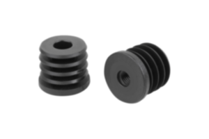 Plugs with tapped hole, plastic for round tubes Plugs with tapped hole, plastic for round tubes