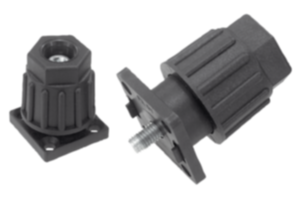 Levelling feet for aluminium profiles Levelling feet for aluminium profiles