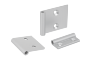 Scharnierhelften aluminium, uitwendig Scharnierhelften aluminium, uitwendig