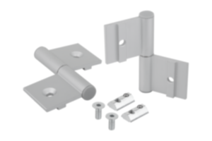 Hinges aluminium, in-frame, with step Hinges aluminium, in-frame, with step