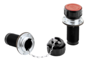 Filler necks, plastic with mounting flange Filler necks, plastic with mounting flange