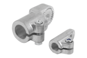 Tube clamps swivel half aluminium, with raised teeth Tube clamps swivel half aluminium, with raised teeth