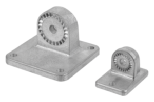 Klemstuk scharniervoet aluminium, met binnenvertanding Klemstuk scharniervoet aluminium, met binnenvertanding