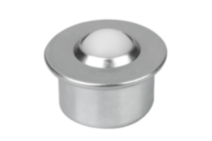 Kugelrollen mit Stahlblechgehäuse und Kunststofflastkugel Kugelrollen mit Stahlblechgehäuse und Kunststofflastkugel