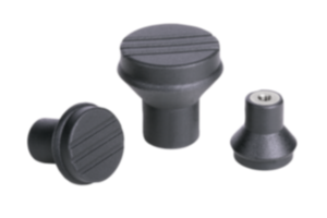 Boutons champignon antibactériens avec taraudage, inox Boutons champignon antibactériens avec taraudage, inox