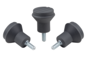 Boutons champignon antibactériens avec filetage, inox Boutons champignon antibactériens avec filetage, inox