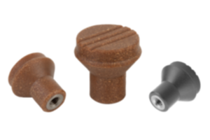 Boutons champignon biopolymère avec taraudage Boutons champignon biopolymère avec taraudage