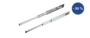 Glissières télescopiques super extension, résistance à la charge jusqu'à 60 kg Glissières télescopiques super extension, résistance à la charge jusqu'à 60 kg