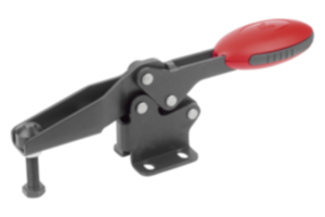 Snelspanner horizontaal met horizontale voet en verstelbare aandrukspindel Snelspanner horizontaal met horizontale voet en verstelbare aandrukspindel