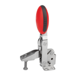 Snelspanner verticaal met horizontale voet en verstelbare aandrukspindel, rvs Snelspanner verticaal met horizontale voet en verstelbare aandrukspindel, rvs