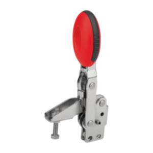 Snelspanner verticaal met verticale voet en verstelbare aandrukspindel, rvs Snelspanner verticaal met verticale voet en verstelbare aandrukspindel, rvs