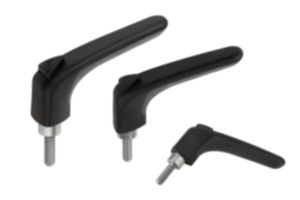 Klemhefboom kunststof ergonomisch met uitwendige schroefdraad, schroefdraadinsert rvs Klemhefboom kunststof ergonomisch met uitwendige schroefdraad, schroefdraadinsert rvs