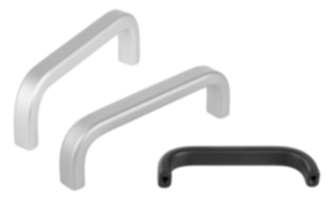 Pull handles, oval aluminium Pull handles, oval aluminium