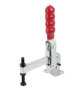 Snelspanner verticaal met horizontale voet en massieve aandrukarm Snelspanner verticaal met horizontale voet en massieve aandrukarm