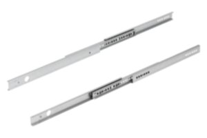 Glissières télescopiques en acier pour montage en rainure, super extension, résistance à la charge jusqu'à 20 kg Glissières télescopiques en acier pour montage en rainure, super extension, résistance à la charge jusqu'à 20 kg