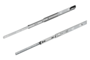 Telescooprails staal voor zijmontage, volledig uittrekbaar, draagkracht tot 40 kg Telescooprails staal voor zijmontage, volledig uittrekbaar, draagkracht tot 40 kg