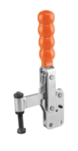Snelspanner verticaal met verticale voet en vaste aandrukspindel