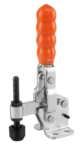 Snelspanner verticaal met horizontale voet en vaste aandrukspindel